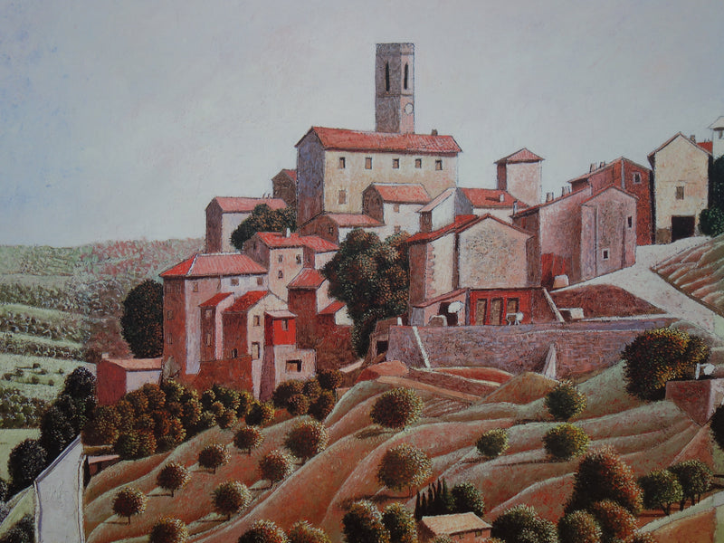 François SZULMAN : Village en Provence, Affiche originale (photo de détail 3) - Crédit photo : Galerie Art.Paris