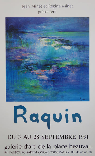 Iris RAQUIN : Hommage à Monet, Impression Nymphéas, Affiche originale (vue générale) - Crédit photo : Galerie Art.Paris