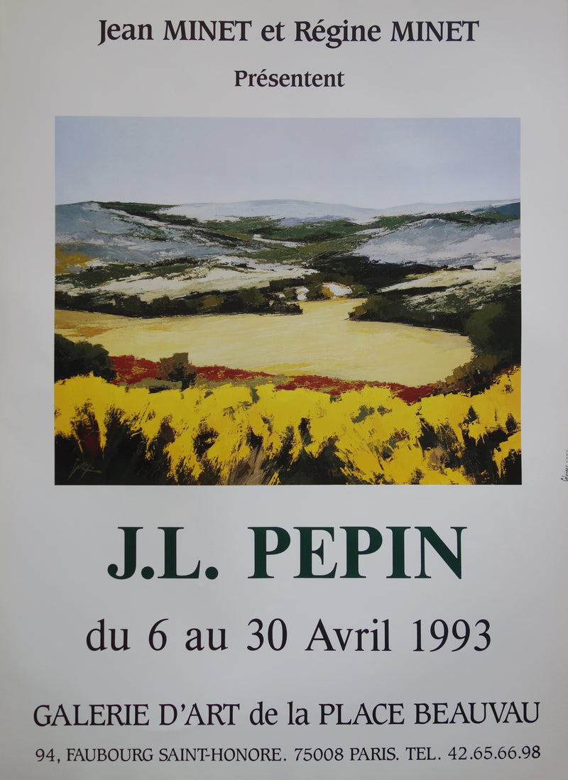 Jean-Louis PEPIN : Paysages de Provence, Affiche originale (vue générale) - Crédit photo : Galerie Art.Paris