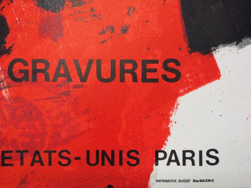 Antoni CLAVE : Exposition 1972 (gravures), Affiche originale (photo de détail 4) - Crédit photo : Galerie Art.Paris