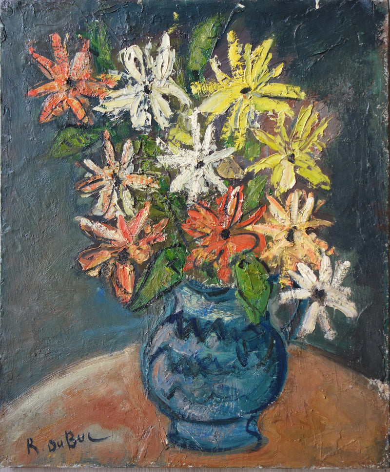 Roland DUBUC : Le bouquet, Tableau original (vue générale) - Crédit photo : Galerie Art.Paris