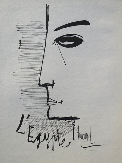 Bernard BUFFET : L'Egypte, Gravure originale (photo de détail 2) - Crédit photo : Galerie Art.Paris