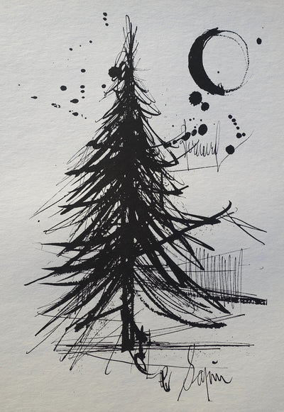 Bernard BUFFET : Le sapin, Gravure originale (photo de détail 2) - Crédit photo : Galerie Art.Paris