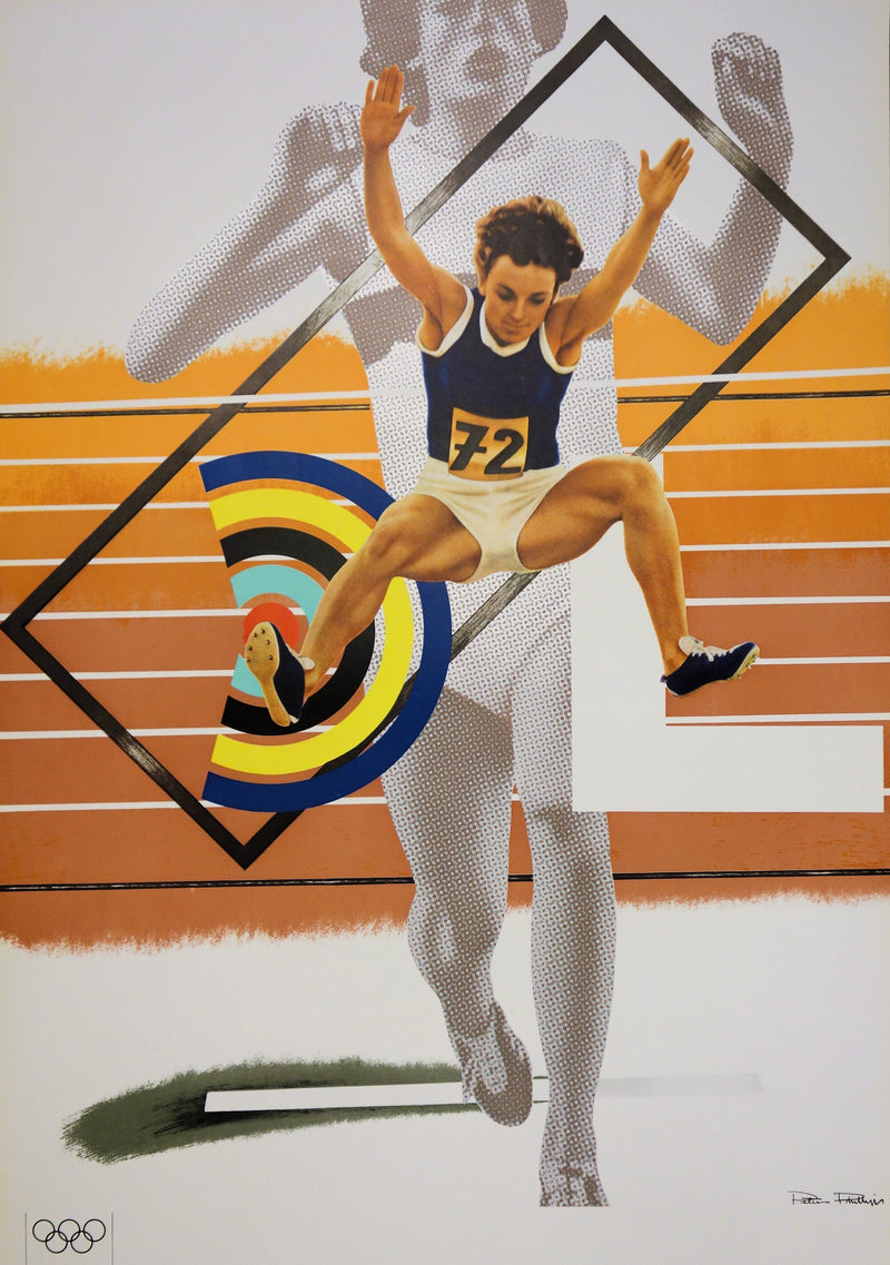 Peter PHILLIPS : Athlétisme : Plus haut, plus fort, plus loin, Affiche originale (photo de détail 2) - Crédit photo : Galerie Art.Paris