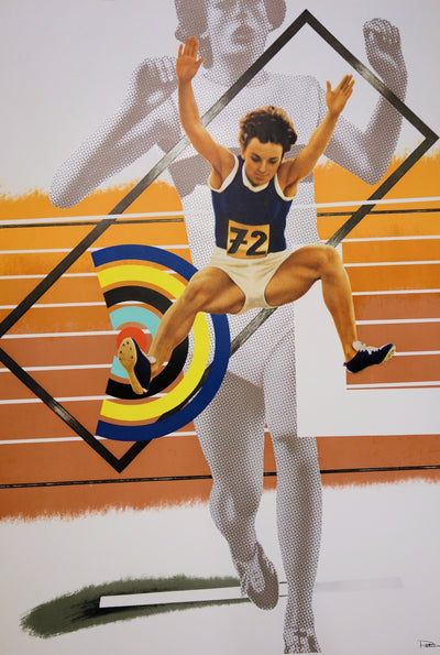 Peter PHILLIPS : Athlétisme : Plus haut, plus fort, plus loin, Affiche originale (photo de détail 3) - Crédit photo : Galerie Art.Paris