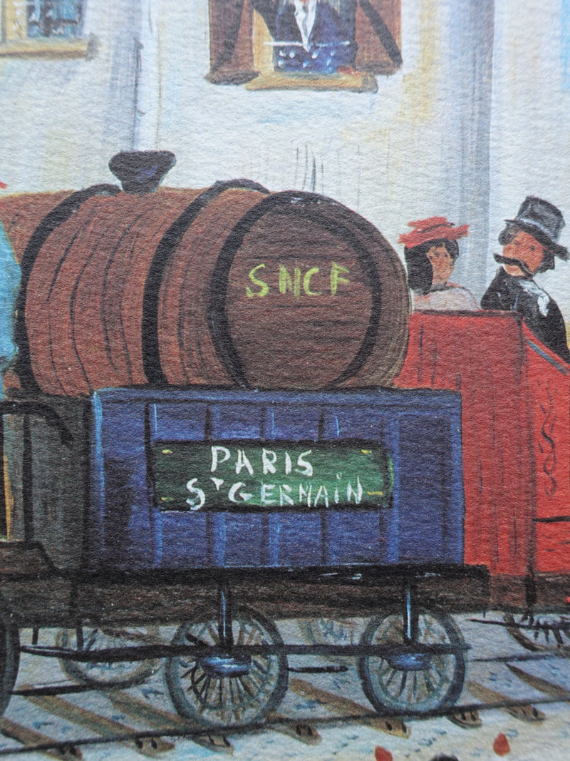 Dan GANDRE : Le train Paris Saint Germain, Lithographie originale (photo de détail 7) - Crédit photo : Galerie Art.Paris