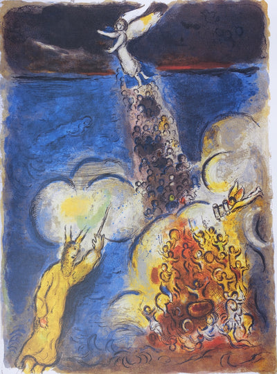 Marc CHAGALL : Moïse et la traversée de la mer rouge, Lithographie originale (photo de détail 2) - Crédit photo : Galerie Art.Paris