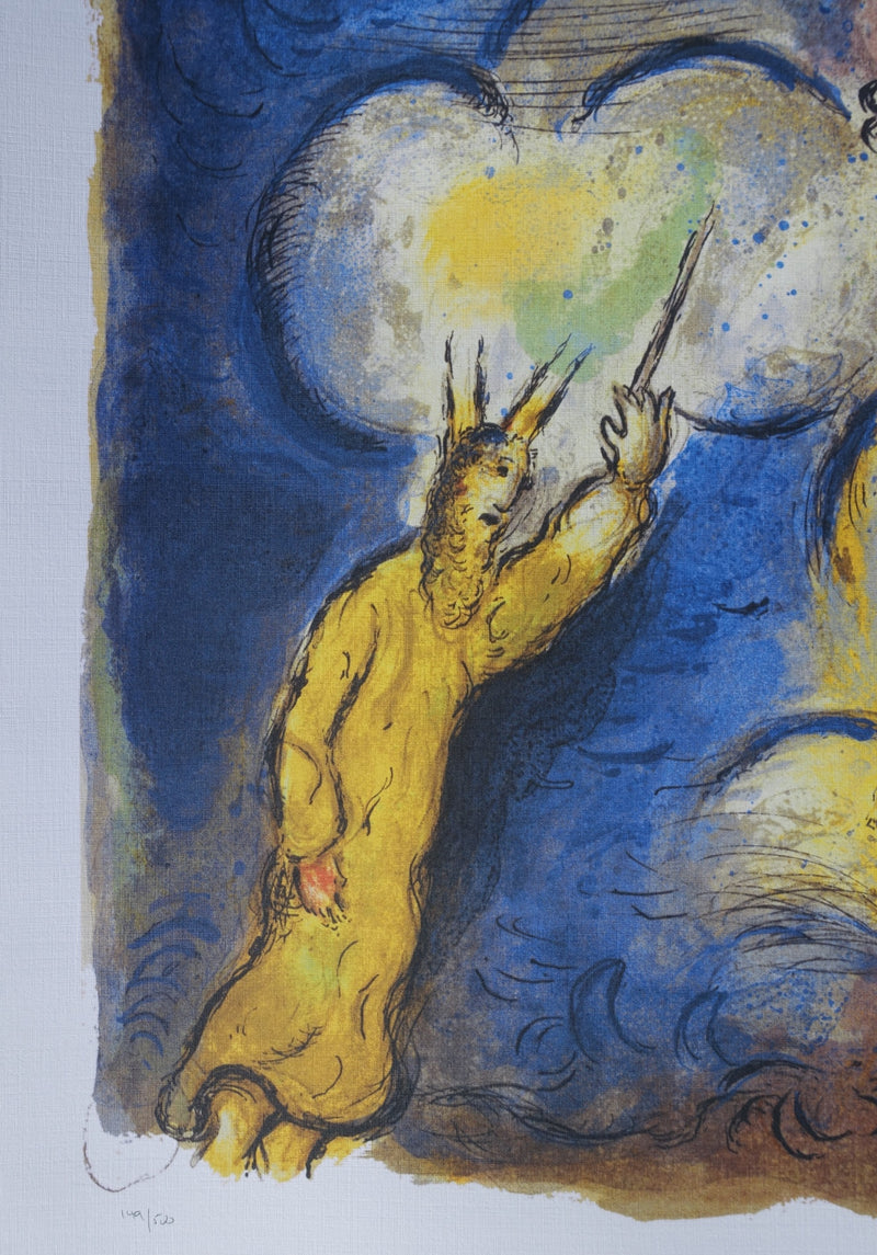 Marc CHAGALL : Moïse et la traversée de la mer rouge, Lithographie originale (photo de détail 6) - Crédit photo : Galerie Art.Paris