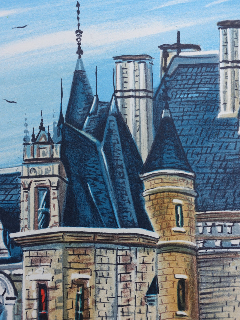 Dan GANDRE : Le château de Chenonceau, Lithographie originale (photo de détail 10) - Crédit photo : Galerie Art.Paris