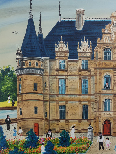 Dan GANDRE : Le château d'Azay le Rideau, Lithographie originale (photo de détail 6) - Crédit photo : Galerie Art.Paris