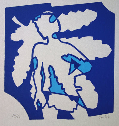 Jean COULOT : Homme au chêne, Sérigraphie originale (photo de détail 2) - Crédit photo : Galerie Art.Paris