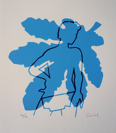 Jean COULOT : L'Homme et le Chêne, Sérigraphie originale (vue générale) - Crédit photo : Galerie Art.Paris