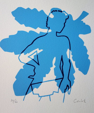 Jean COULOT : L'Homme et le Chêne, Sérigraphie originale (photo de détail 2) - Crédit photo : Galerie Art.Paris