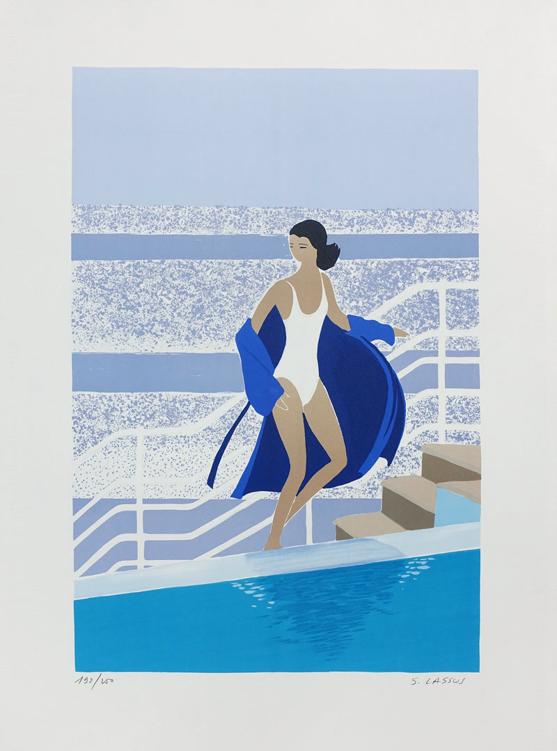 Serge LASSUS : Thalasso à Saint Malo, Lithographie originale (vue générale) - Crédit photo : Galerie Art.Paris