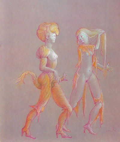 Leonor FINI : Le serpent, Lithographie originale (vue générale) - Crédit photo : Galerie Art.Paris