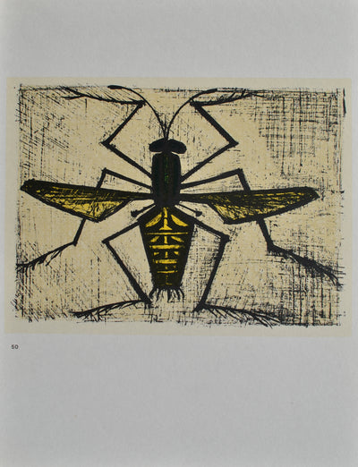 Bernard BUFFET : Les insectes, Lithographie originale (photo de détail 5) - Crédit photo : Galerie Art.Paris