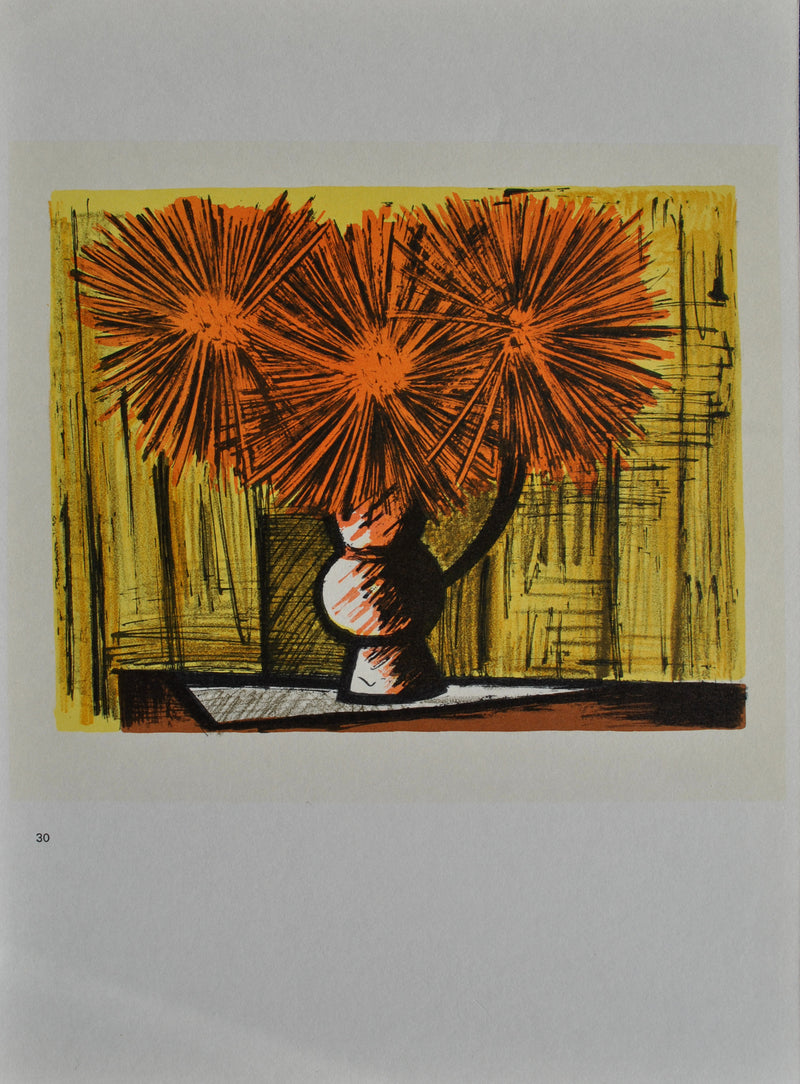 Bernard BUFFET : Les Fleurs, Lithographie originale (photo de détail 3) - Crédit photo : Galerie Art.Paris