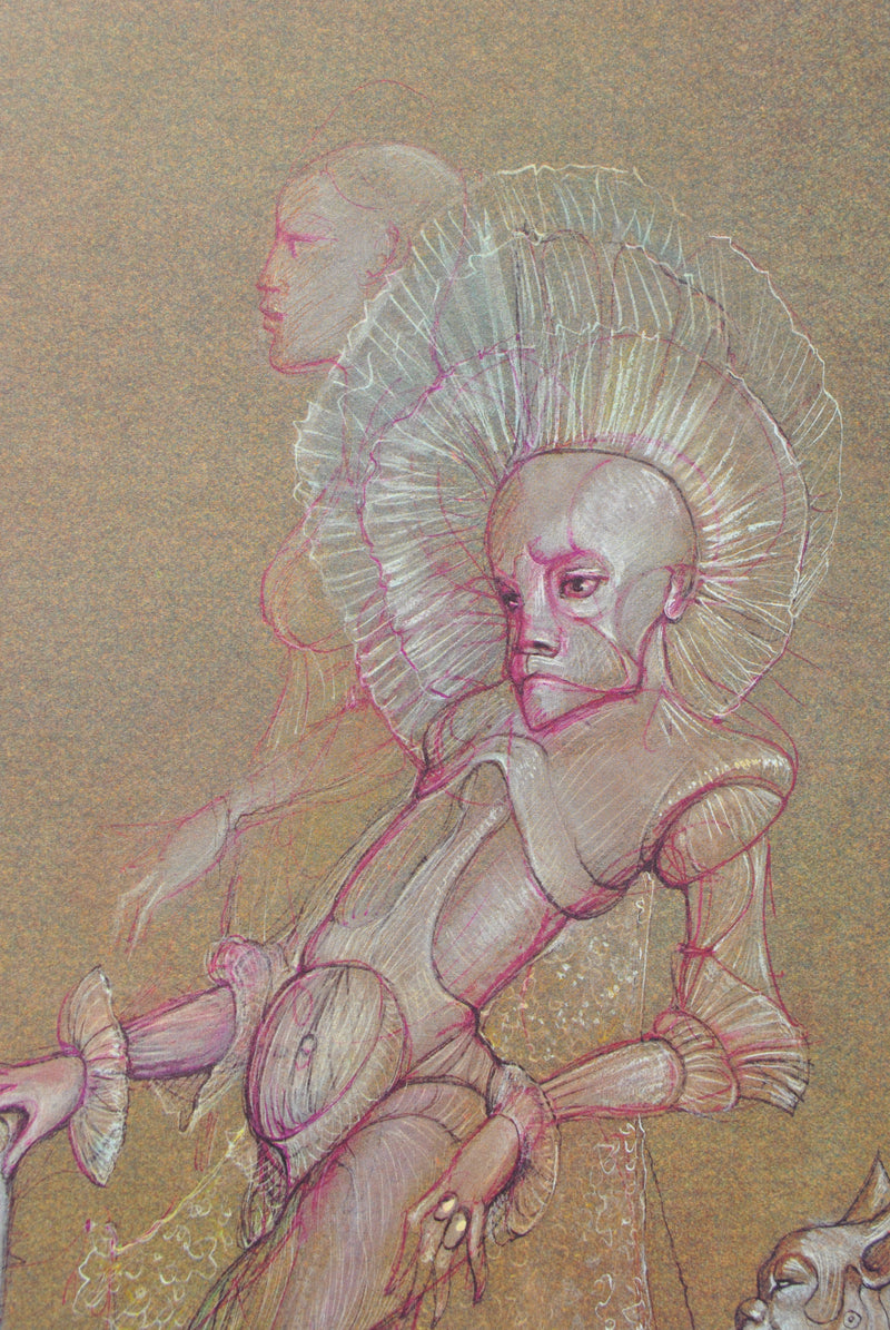 Leonor FINI : Le Bourgeois et son chien, Lithographie originale (photo de détail 10) - Crédit photo : Galerie Art.Paris