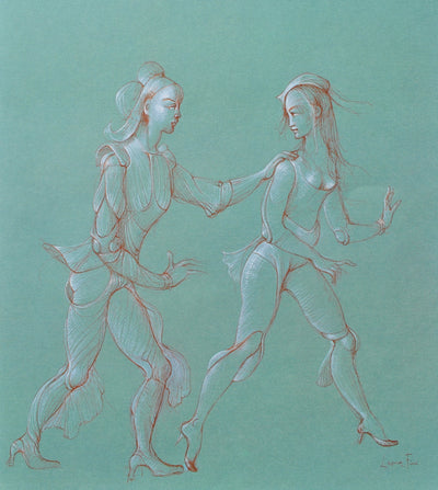 Leonor FINI : Couple en promenade, Lithographie originale (photo de détail 2) - Crédit photo : Galerie Art.Paris