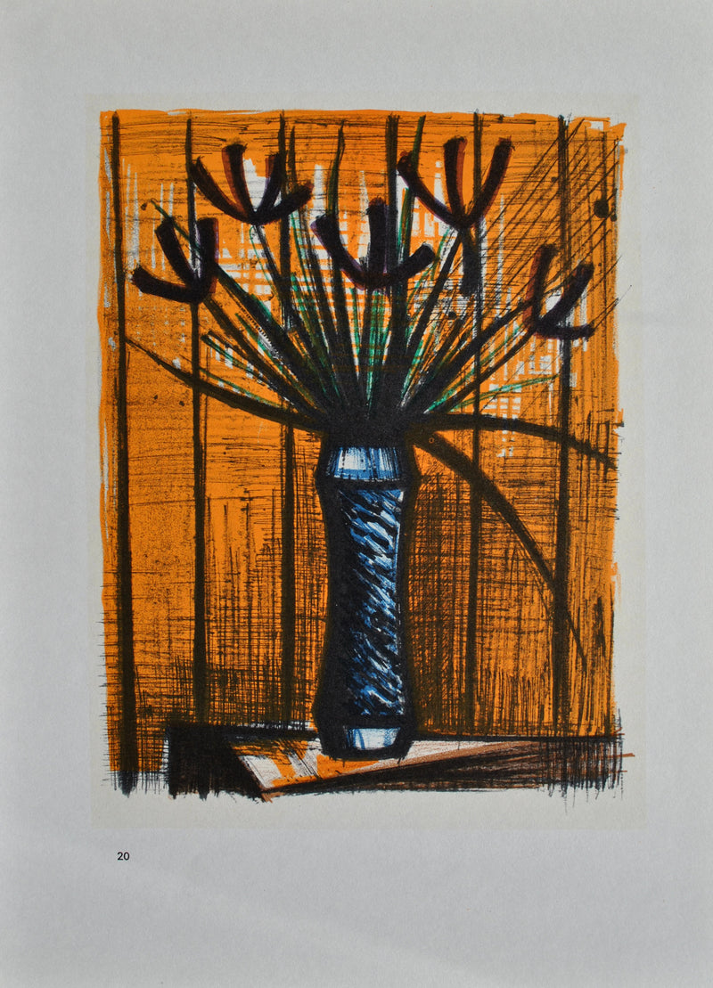 Bernard BUFFET : Les Fleurs, Lithographie originale (photo de détail 6) - Crédit photo : Galerie Art.Paris