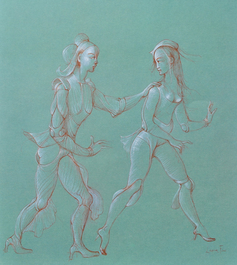 Leonor FINI : Couple en promenade, Lithographie originale (photo de détail 2) - Crédit photo : Galerie Art.Paris