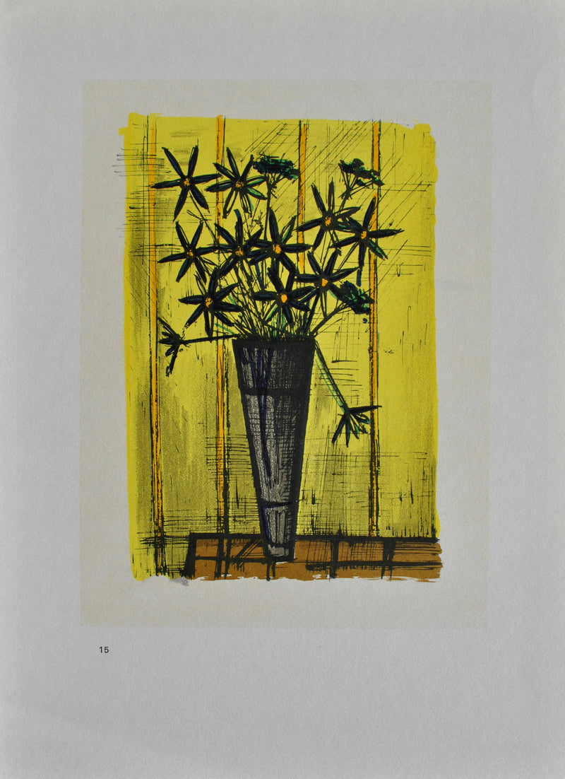 Bernard BUFFET : Les Fleurs, Lithographie originale (photo de détail 7) - Crédit photo : Galerie Art.Paris