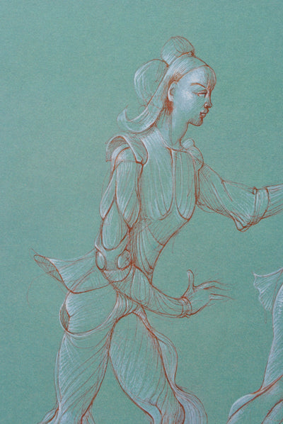 Leonor FINI : Couple en promenade, Lithographie originale (photo de détail 4) - Crédit photo : Galerie Art.Paris