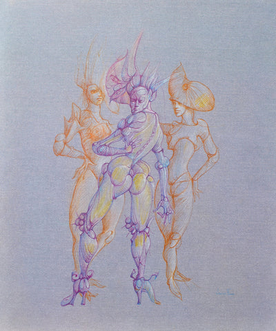 Leonor FINI : Les trois superbes, Lithographie originale (vue générale) - Crédit photo : Galerie Art.Paris