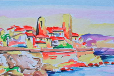 Olivier ZLADKU : La  baie d'Antibes, Lithographie originale (photo de détail 5) - Crédit photo : Galerie Art.Paris