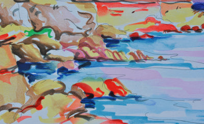 Olivier ZLADKU : La  baie d'Antibes, Lithographie originale (photo de détail 7) - Crédit photo : Galerie Art.Paris