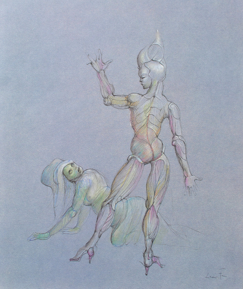 Leonor FINI : La sorcière vaincue, Lithographie originale (vue générale) - Crédit photo : Galerie Art.Paris