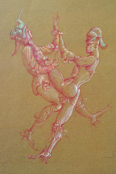 Leonor FINI : Danse érotique, Lithographie originale (photo de détail 2) - Crédit photo : Galerie Art.Paris