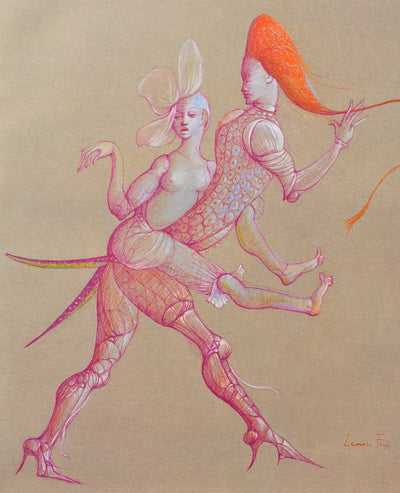 Leonor FINI : Jeu coquin, Lithographie originale (photo de détail 2) - Crédit photo : Galerie Art.Paris