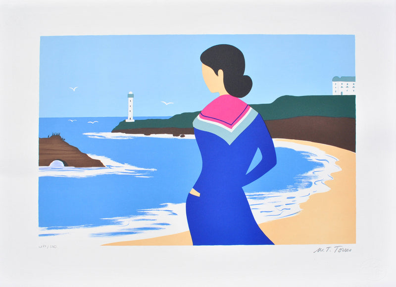 Marie-Theresa TORRES : Le phare, Lithographie originale (vue générale) - Crédit photo : Galerie Art.Paris