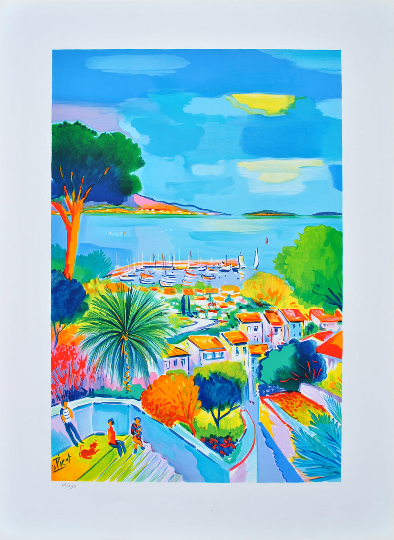 Jean-Claude PICOT : Villa à Saint Tropez, Lithographie originale (vue générale) - Crédit photo : Galerie Art.Paris