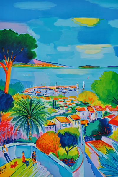 Jean-Claude PICOT : Villa à Saint Tropez, Lithographie originale (photo de détail 2) - Crédit photo : Galerie Art.Paris