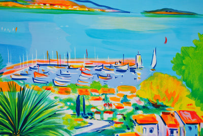 Jean-Claude PICOT : Villa à Saint Tropez, Lithographie originale (photo de détail 6) - Crédit photo : Galerie Art.Paris