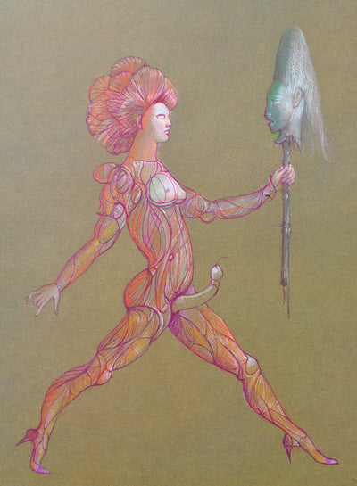 Leonor FINI : Vainqueur et vaincu, Lithographie originale (photo de détail 2) - Crédit photo : Galerie Art.Paris