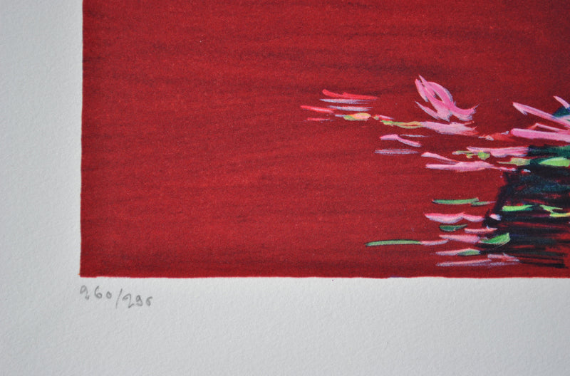 Alain RAGARU : Bouquet de pivoines, Lithographie originale (photo de détail 5) - Crédit photo : Galerie Art.Paris