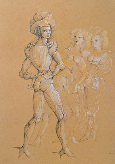 Leonor FINI : Casanova le séducteur, Lithographie originale (photo de détail 2) - Crédit photo : Galerie Art.Paris