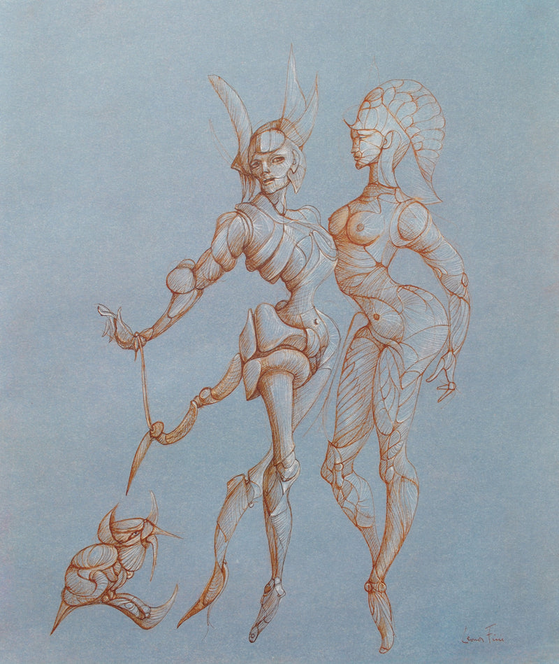 Leonor FINI : Couple surréaliste, Lithographie originale (vue générale) - Crédit photo : Galerie Art.Paris