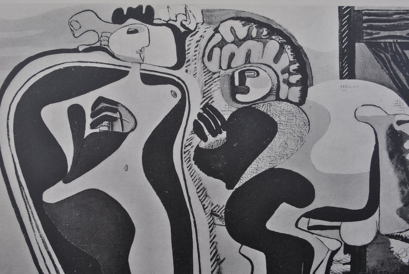 LE CORBUSIER : Femmes, cheval et serpent, héliogravure signée, 1938