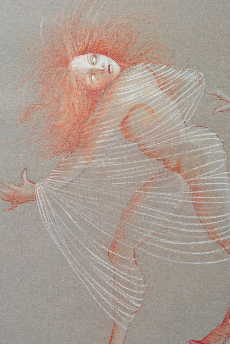 Leonor FINI : La Fuite, Lithographie originale (photo de détail 8) - Crédit photo : Galerie Art.Paris