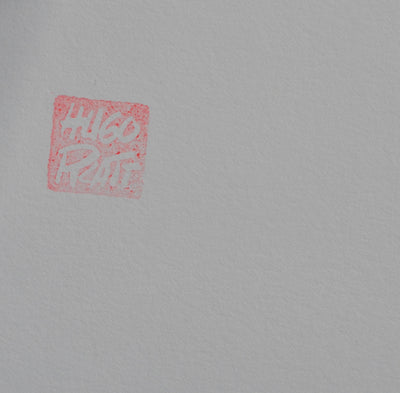 Hugo PRATT: Corto Maltèse unter der Veranda (Großes Modell), Original signierter Siebdruck