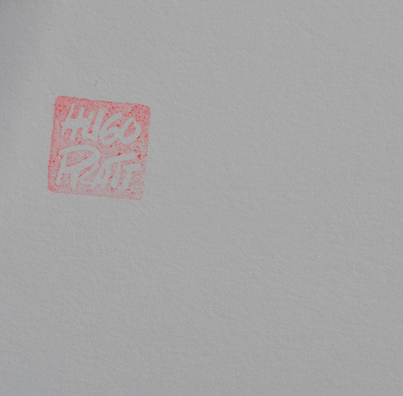 Hugo PRATT: Corto Maltèse unter der Veranda (Großes Modell), Original signierter Siebdruck