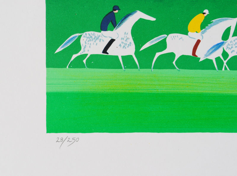 Serge LASSUS : Cavaliers en été, Lithographie originale (photo de détail 4) - Crédit photo : Galerie Art.Paris