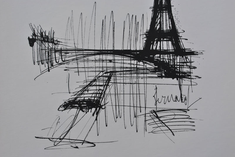 Bernard BUFFET : Ton Paris, Gravure originale (photo de détail 6) - Crédit photo : Galerie Art.Paris