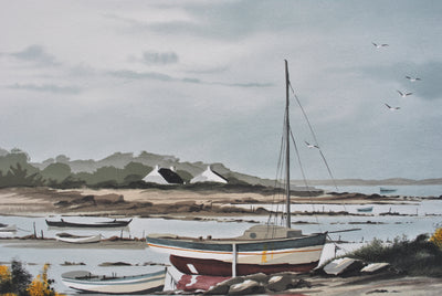 Stéphane LAURO : Marée basse à Noirmoutier, Lithographie originale (photo de détail 5) - Crédit photo : Galerie Art.Paris