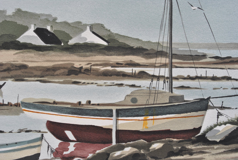 Stéphane LAURO : Marée basse à Noirmoutier, Lithographie originale (photo de détail 8) - Crédit photo : Galerie Art.Paris