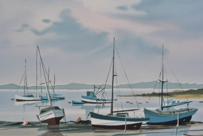 Stéphane LAURO : Marée basse à Concarneau, Lithographie originale (photo de détail 5) - Crédit photo : Galerie Art.Paris